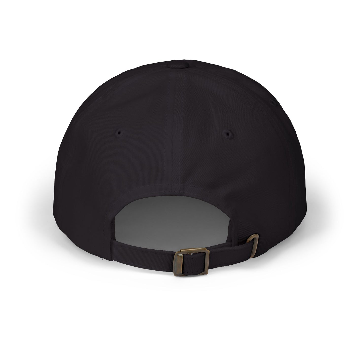 Crisis is My Baseline Embroidered Hat, Classic Black Cap, Purple Text, Cosmic Medical Designs