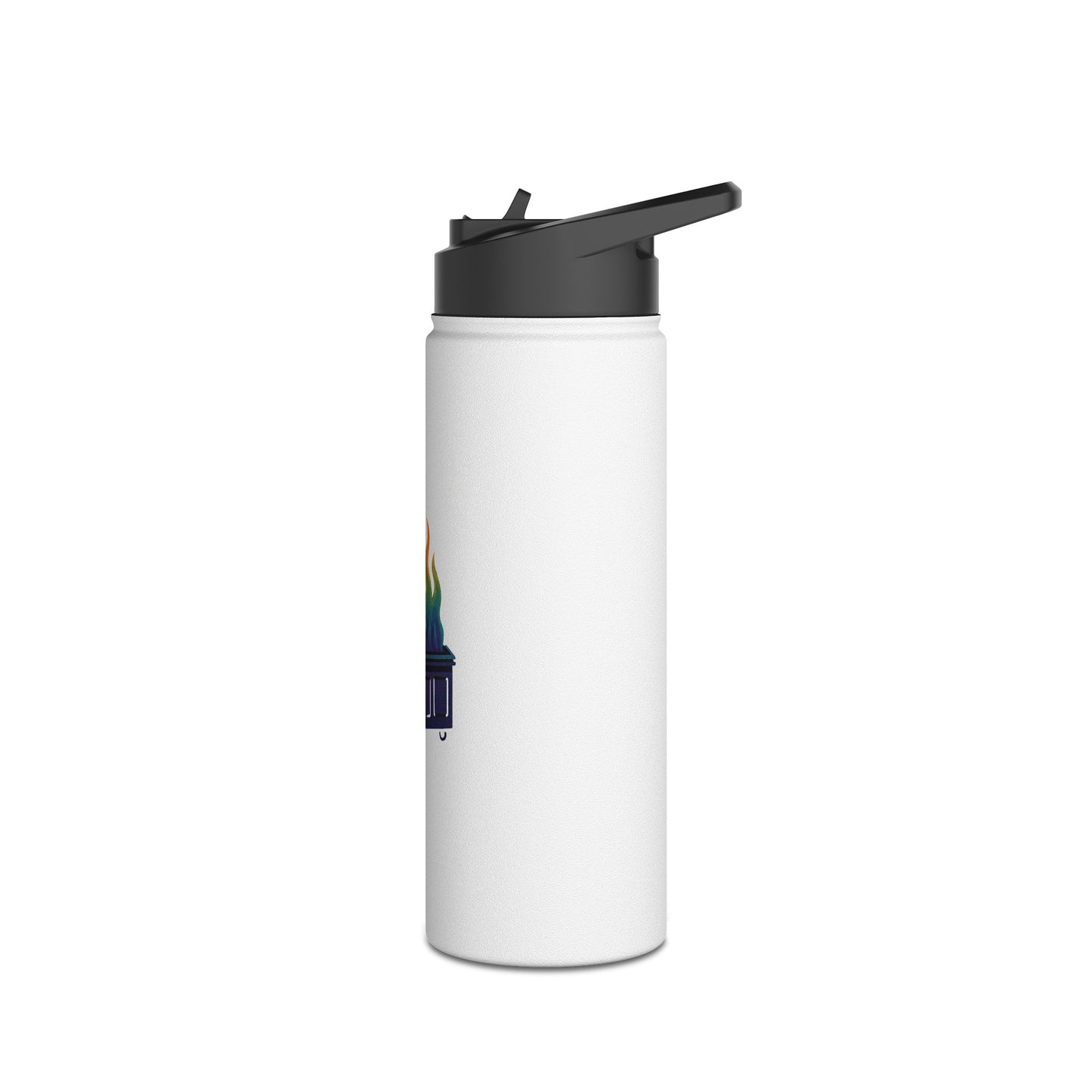 Matte Water Bottle: Dumpster Fire